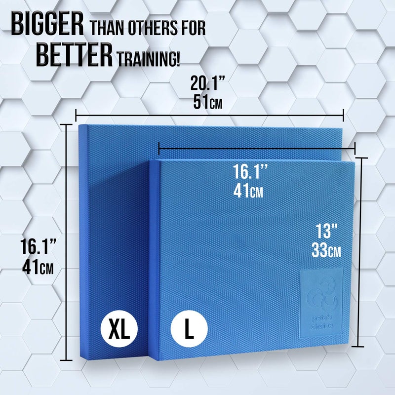 pete's choice XL Foam Balance Pad | FREE Stretching Strap & BONUS eBook | Extra Large Balance Pads for Physical Therapy Rehab & Ankle Recovery, Lower Back/Knee Pain | X Large Wobble Board Cushion for Strength - Image 2